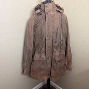 Vintage Wilsons Adventure Bound Leather Hooded Parka Thinsulate Large
